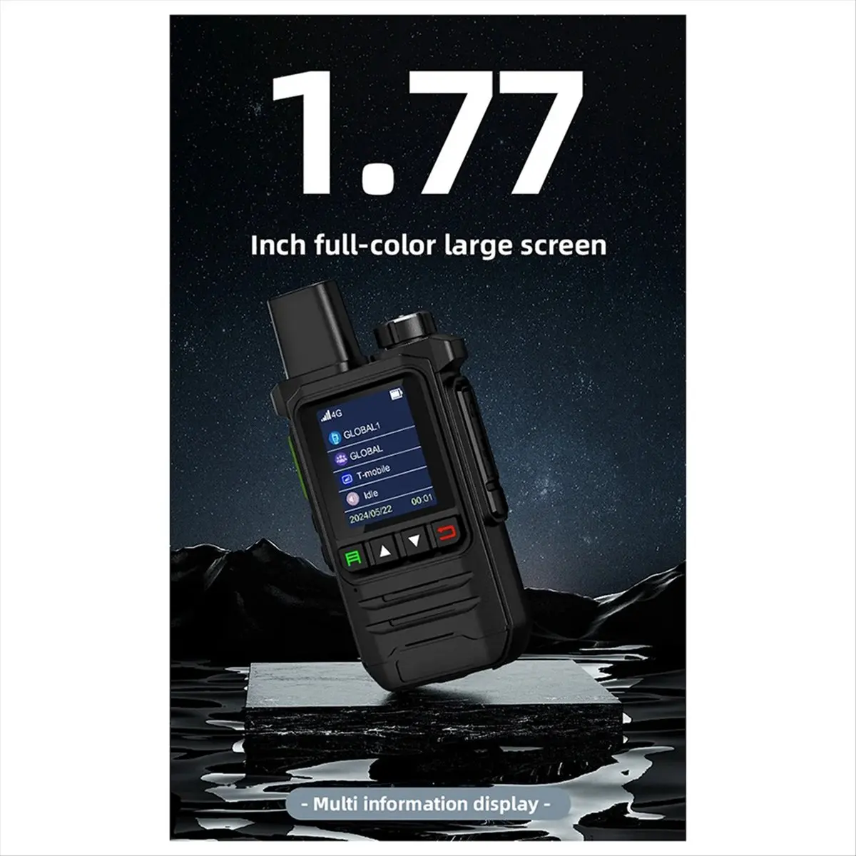 A64I Global Intercom POC Snelle intercom Geen afstandsoproep PTT 50000 km kaart Intercom EU-stekker