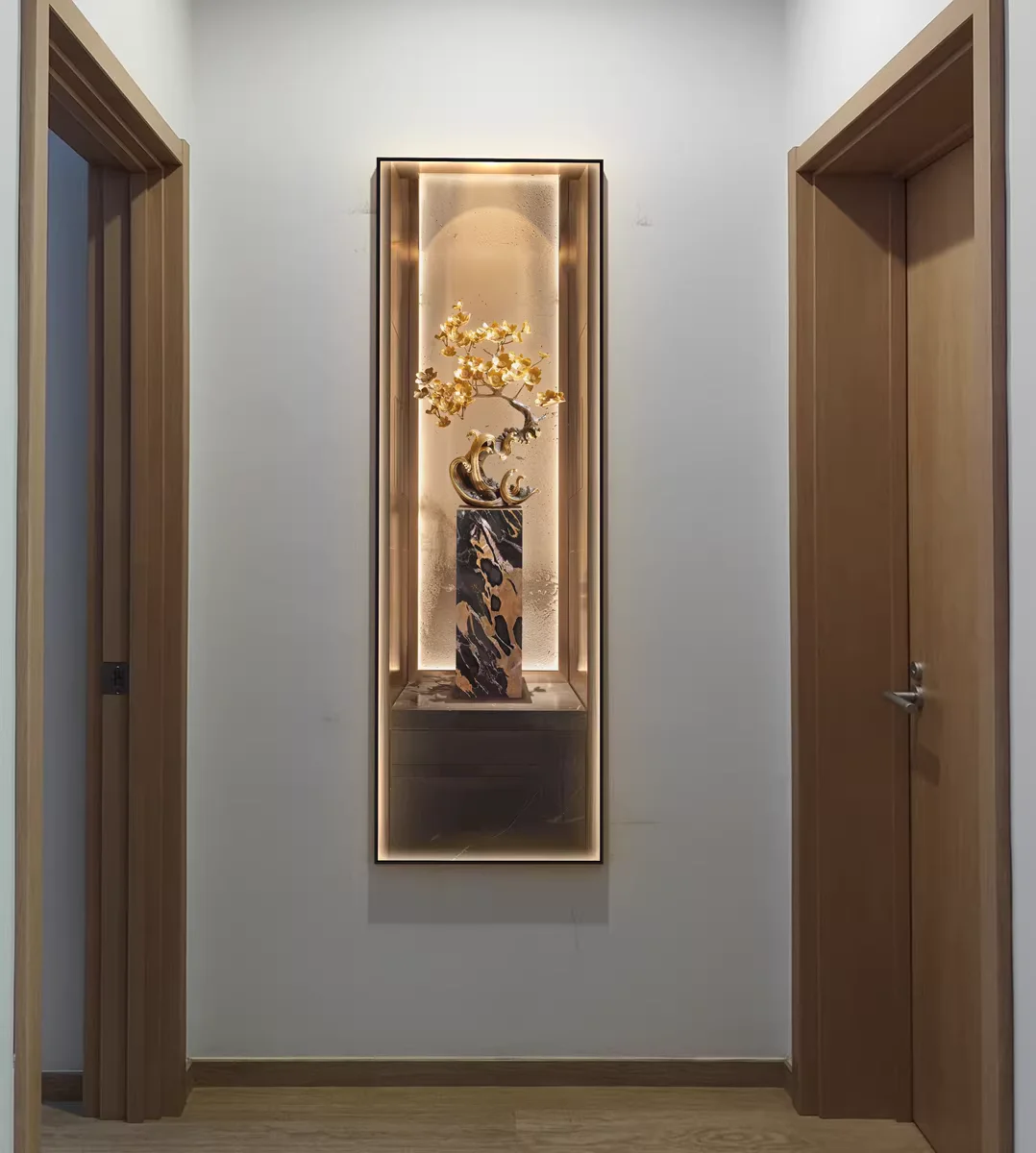 Modern luxury decorative painting, wealth wall lamp, tree gallery hanging painting, high-end wall painting lamp YX780TB