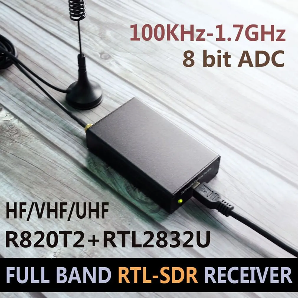 

UV RTL-SDR USB Tuner Receiver 100KHz-1.7GHz Full Band RTL-SDR RTL2832U+R820T2 Radio Receiver Dropshipping Wholesale