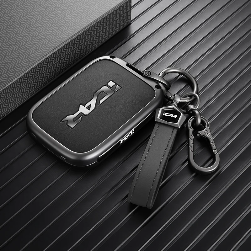 Robust Zinc Alloy Car Key Protective Cover for Chery iCAR V23, Full‑Coverage Anti‑Abrasion Key  Case Keychain Accessory