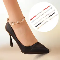Shoes Chain Invisible Transparent Shoelaces for High Heel Shoes Clear Shoe Laces Straps Holding Loose Ankle Shoelace Fixing Belt
