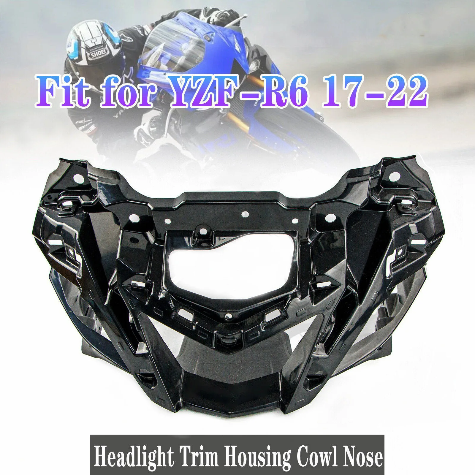 

Корпус фары мотоцикла, верхний обтекатель, передний кожух для Yamaha YZF-R6 YZF R6 2017 2018 2019 2020 2021 2022