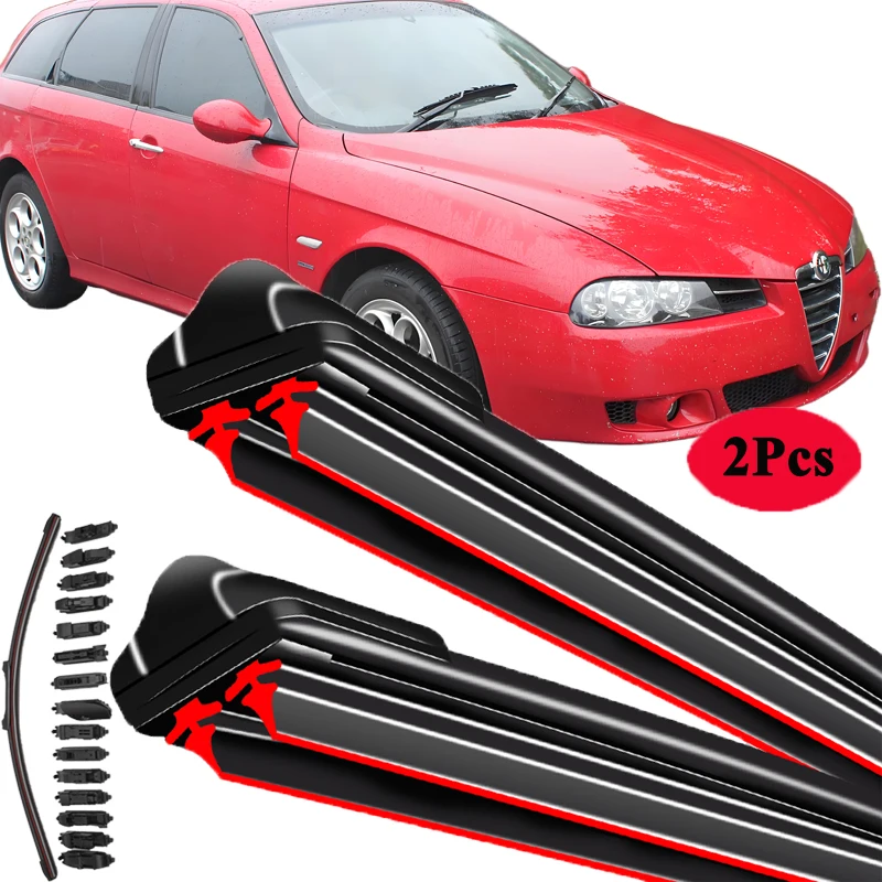 

For Alfa Romeo 156 932 166 936 1997-2007 Car Windshield Wiper Blade Front Windscreen Brushes Washer Accessories Window Cleaning