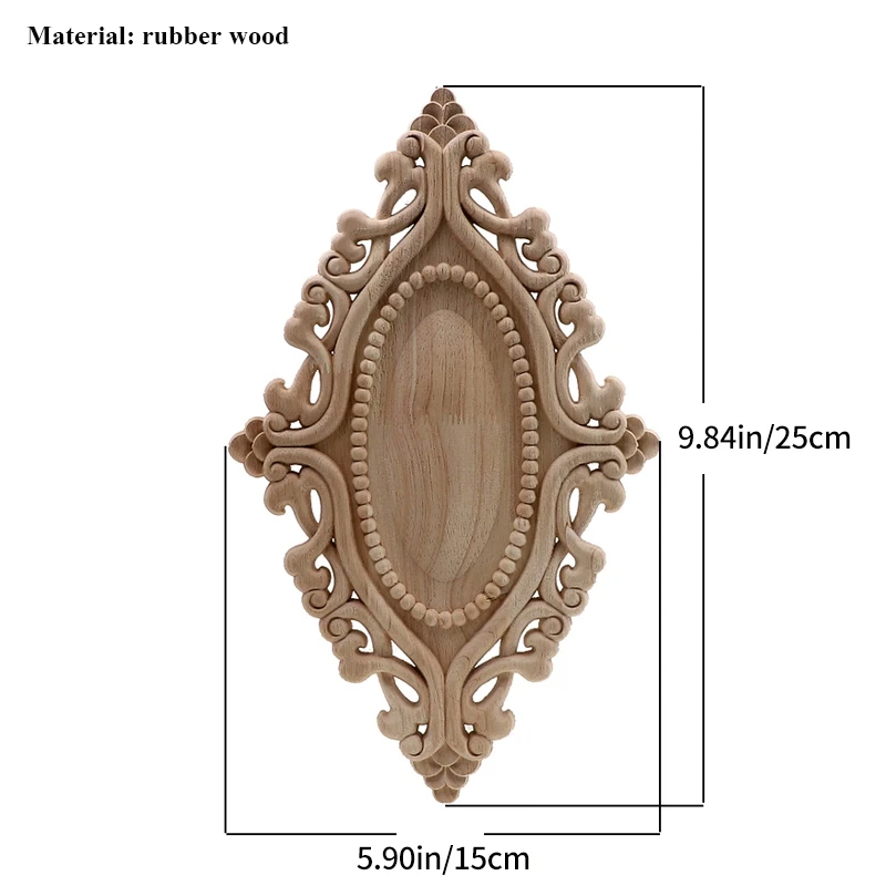 

Неокрашенная европейская прозрачная резная аппликация по дереву, фоторамка, диски, декор, деревянные для свадебной двери, дома 25x15 см-A51M