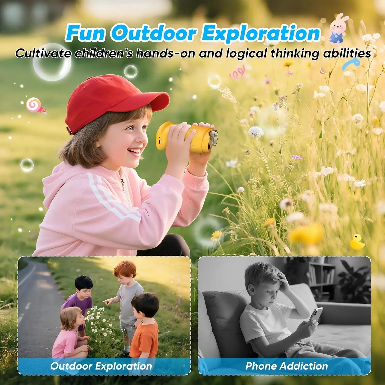 Mini Pocket 1000X Handheld Kids Microscope STEM Educational Science Toys Digital Miniscope Toy Birthday Gift for Boys Girls 4-12 view 3