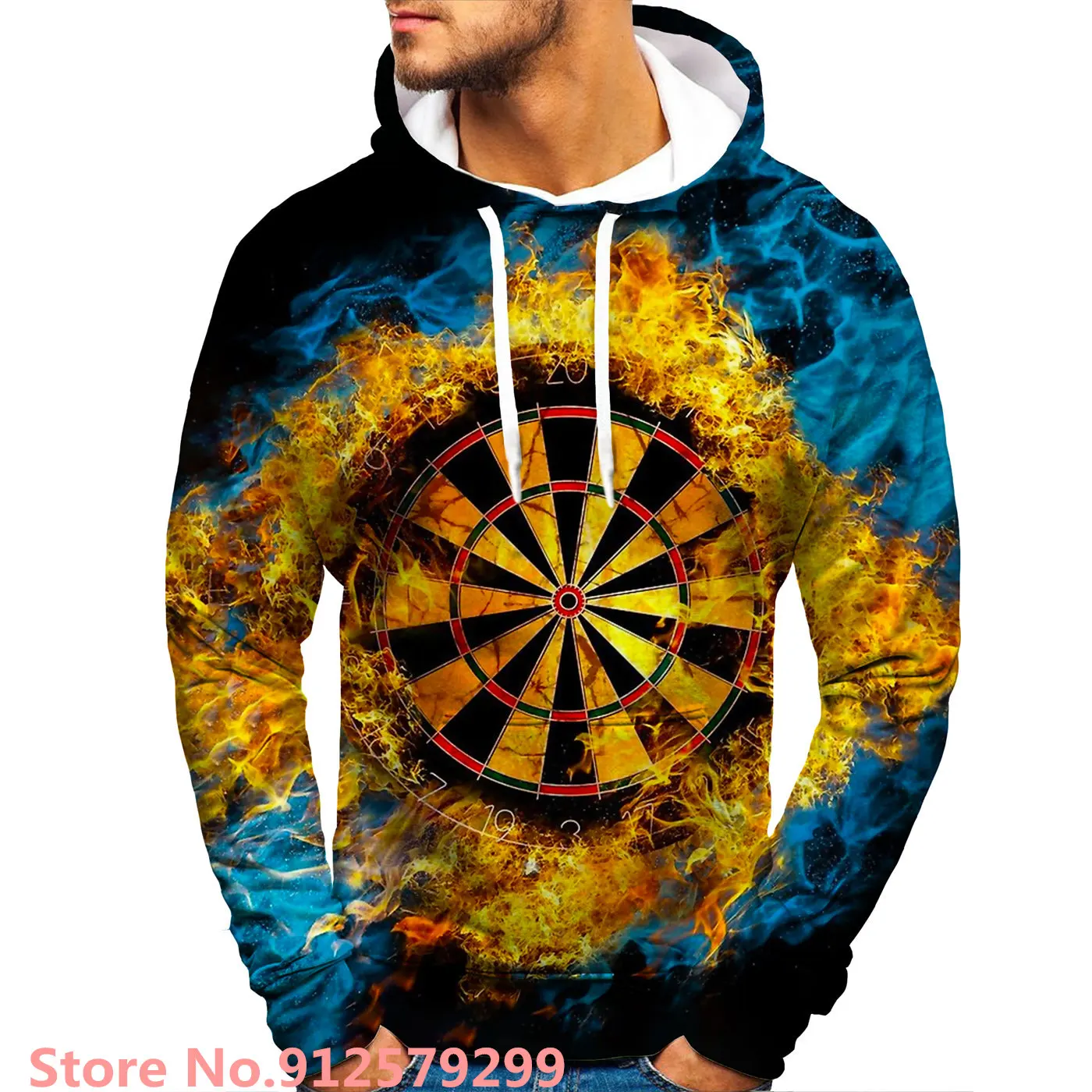 Dart Board Design Hoodies Fashion 3D Printed Sweatshirts Game Harajuku Hip Hop Hoodie Casual Pullover