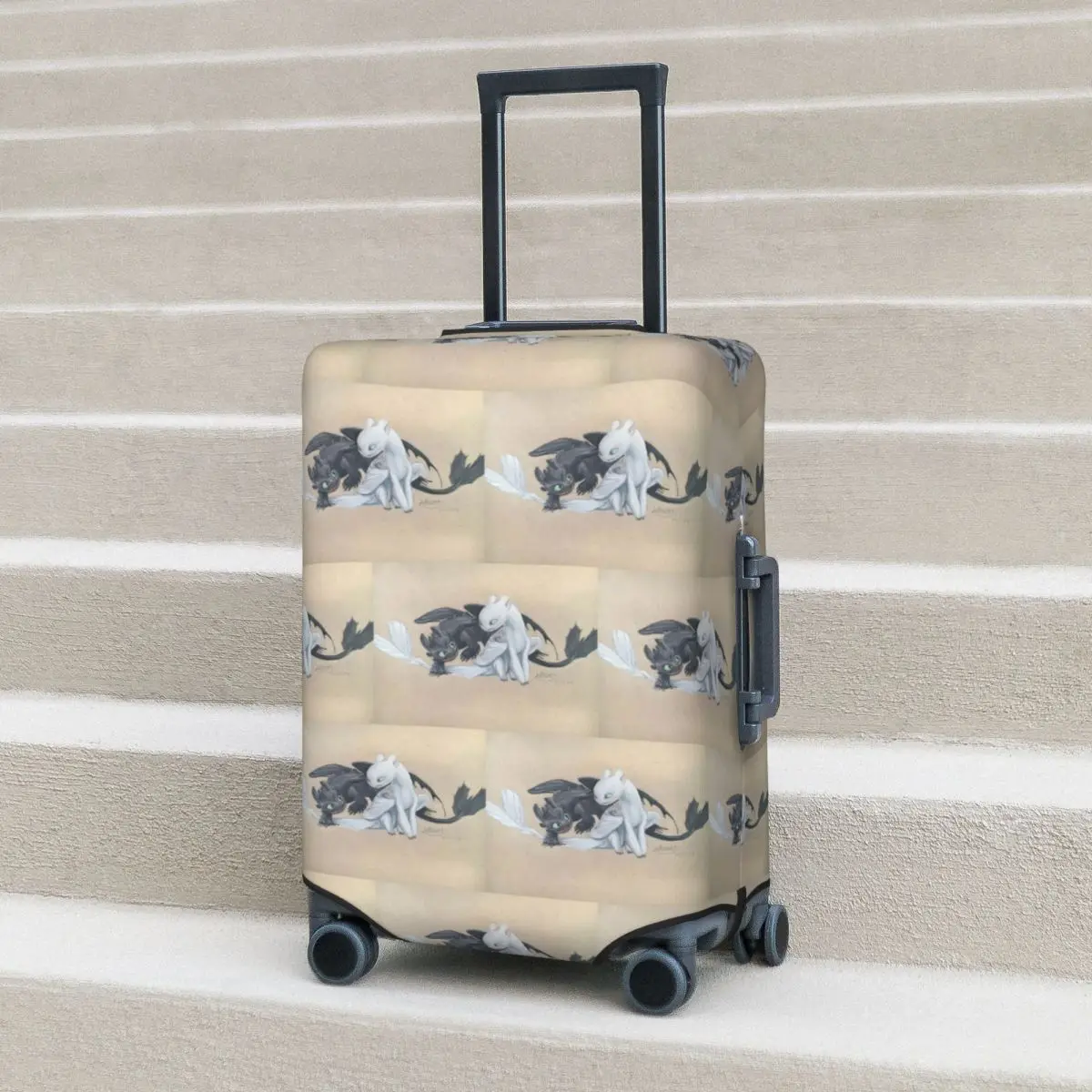

Toothless And Lightfury Suitcase Cover Protection Elastic Travel Luggage Protector Covers for 18-32 Inch