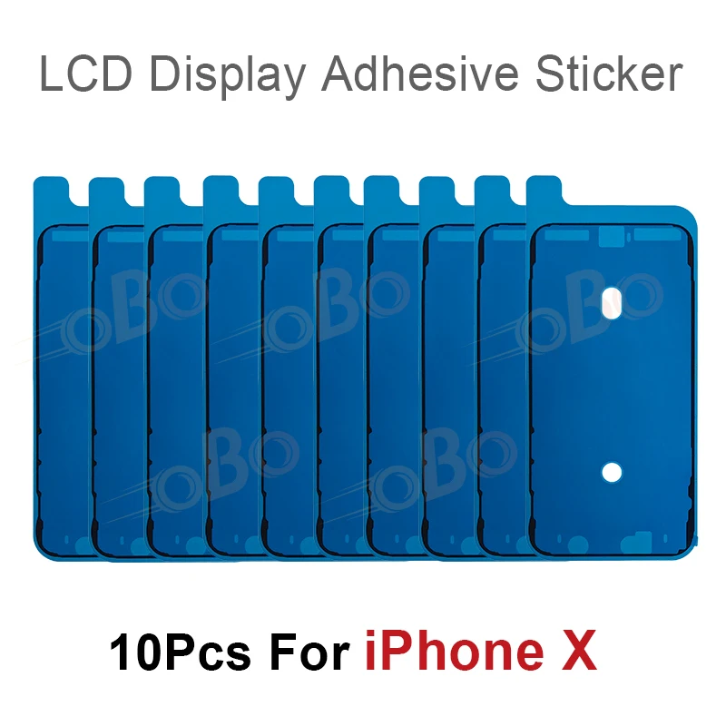 10Pcs LCD Display Adhesive Waterproof Seal Sticker for iPhone X XR XS Max Xsmax Front Side Seal Tape Glue Repair Sticker