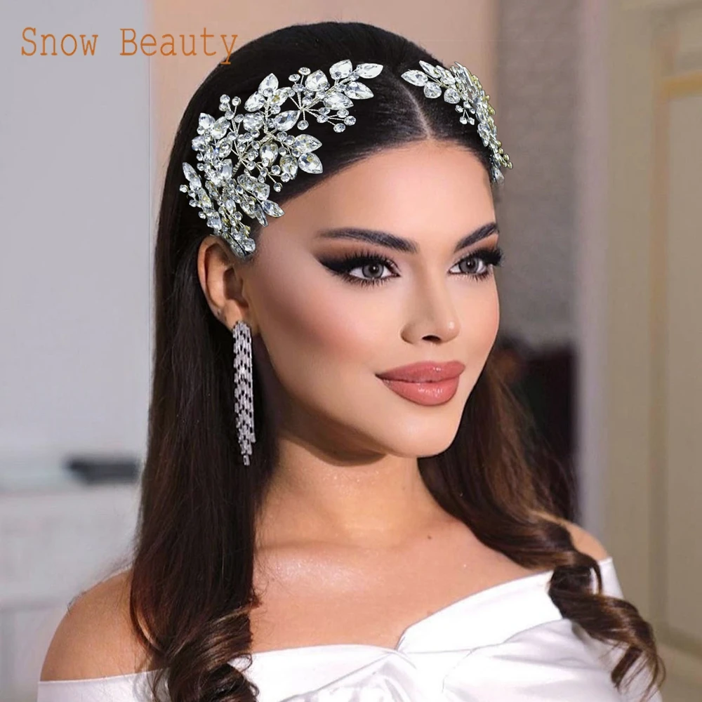 DZ073 Handmade Bride Tiara Prom Accessories Party Headband Jewelry Set Bridal Headpieces Wedding Headdress Bridesmaid Headwear