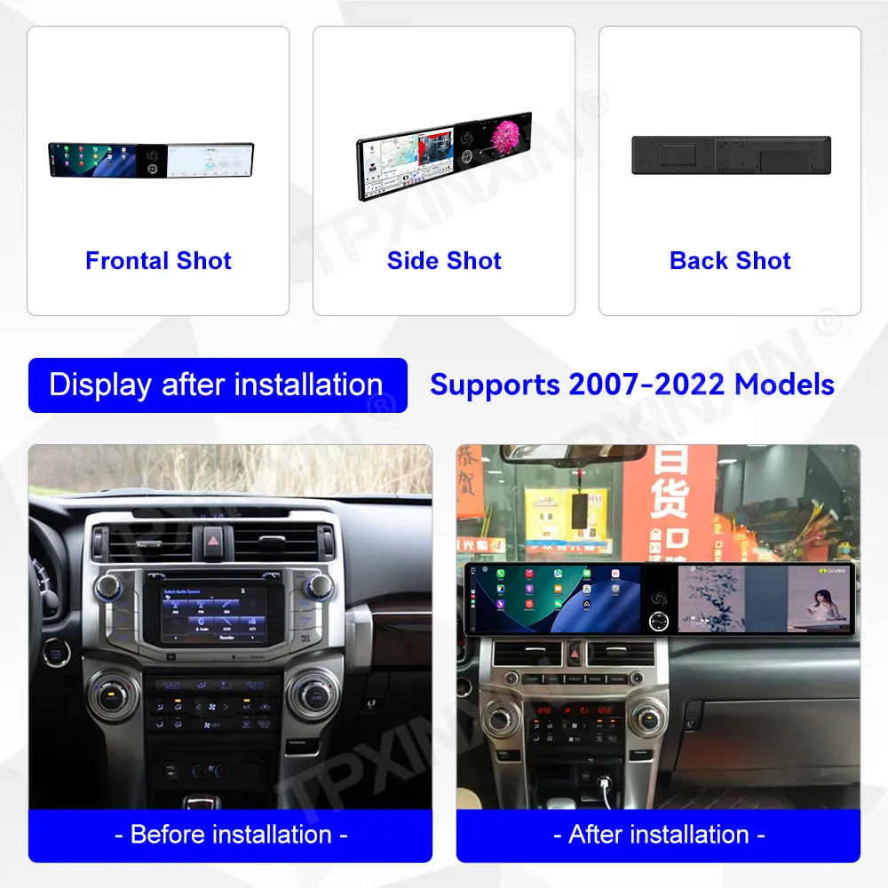 8-Core Dual Screen Android 13 Auto For Toyota 4 Runner 2007~2022 Multimedia GPS Navigation Car Radio Stereo Receiver Head Unit