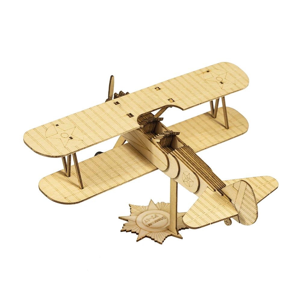 PT-17 Stearman Biplane Wooden Model Kit 1:52 Scale, DIY Static Display Aircraft for Adults, Collectible Home Decor Gift