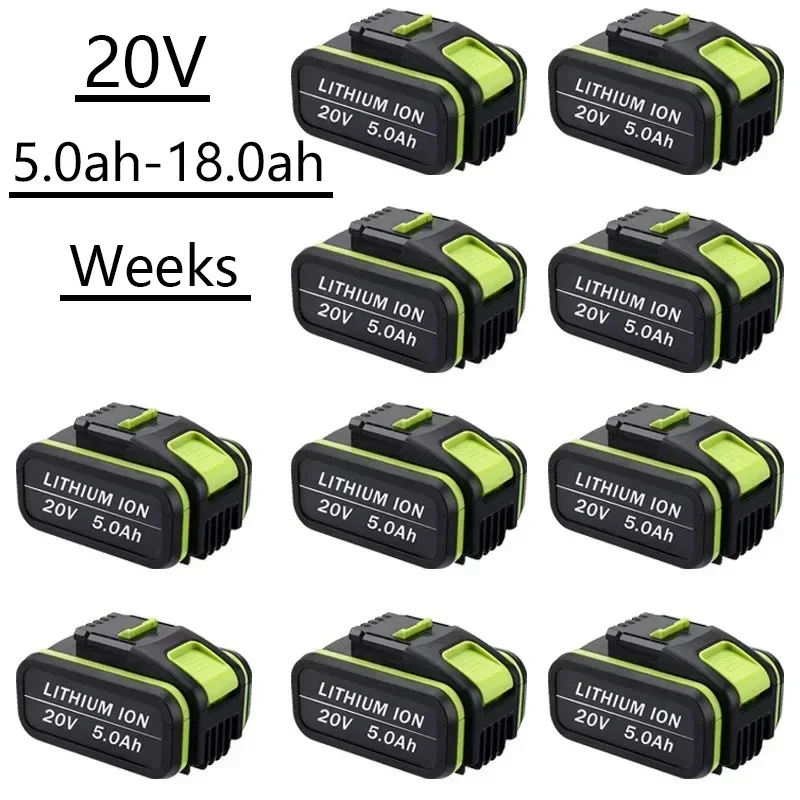 

Weeks 20V 5.0ah-18.0ah 18650 Screwdriver Rechargeable Battery Replacement Worx Power Tool Battery For WA3551 WA3553 WX390 WX176