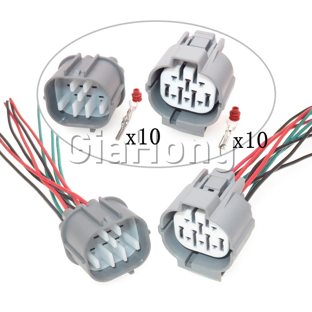 1 Set 10 Ways Auto Accessories Starter DC Sealed Connector With Terminal And Rubber Seals Car Wire Socket 6181-0076 6189-0135