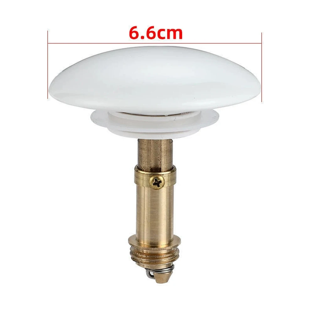 1Pc 66mm Basin Cover Pop-Up Sink Drain Stopper Waste Push Button Basin Brass Cover Rustproof For Bathtubs Kitchen Sinks Plumbing