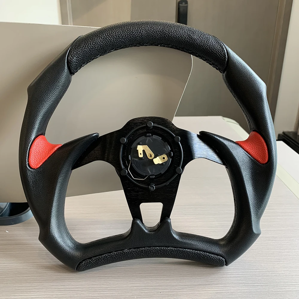 tiypeor brand D Type Sports Racing Drift PVC Steering Wheel Universal Modern Luxury car Wheel Steering 320MM