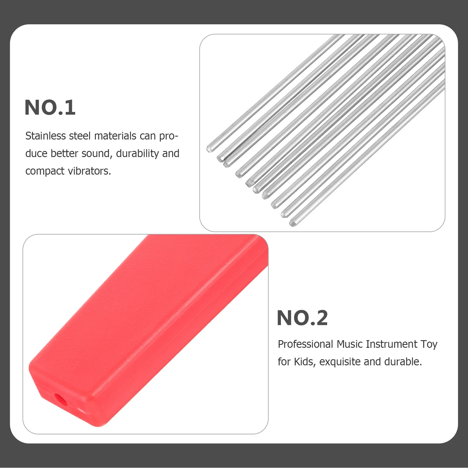 

Premium Stainless Steel Scraper Kids Instrument Accessories Loud Sound Durable Music Early Education Tool Toddler Percussion