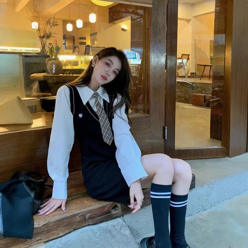 

Униформа JK, искусственная двухсекционная юбка на бедрах в студенческом стиле, весна-осень 2021, новое милое платье