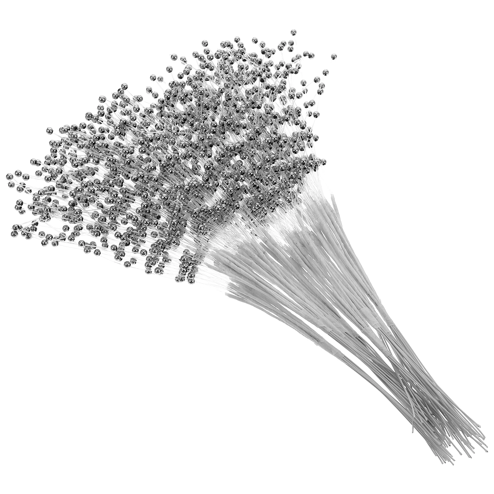 

100pcs Pearl Strings Plastic Bridal Bouquet Material Artificial Pearl Bouquets Wedding Decor Adjust Length DIY Craft