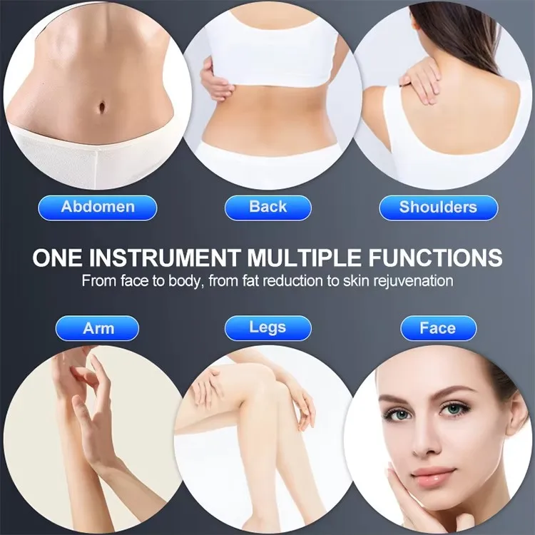 MultiFunction 360 Rotating Roller Massage Device 5 Handles Body Slimming Machine Quick Release Handle Smart Control Ergonomic