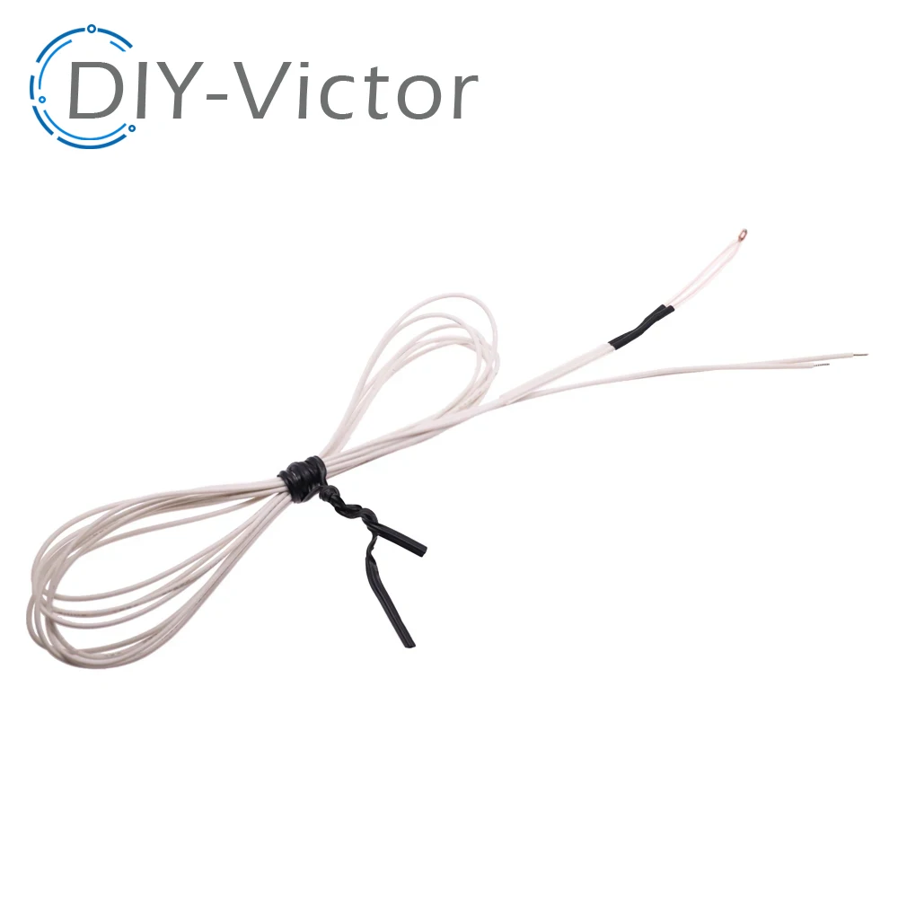 3D Printer parts Thermistor NTC Temperature Sensor 3950 1% line100&150cm 100K with XH2.54 Dupont Terminal 2P Connector Terminal