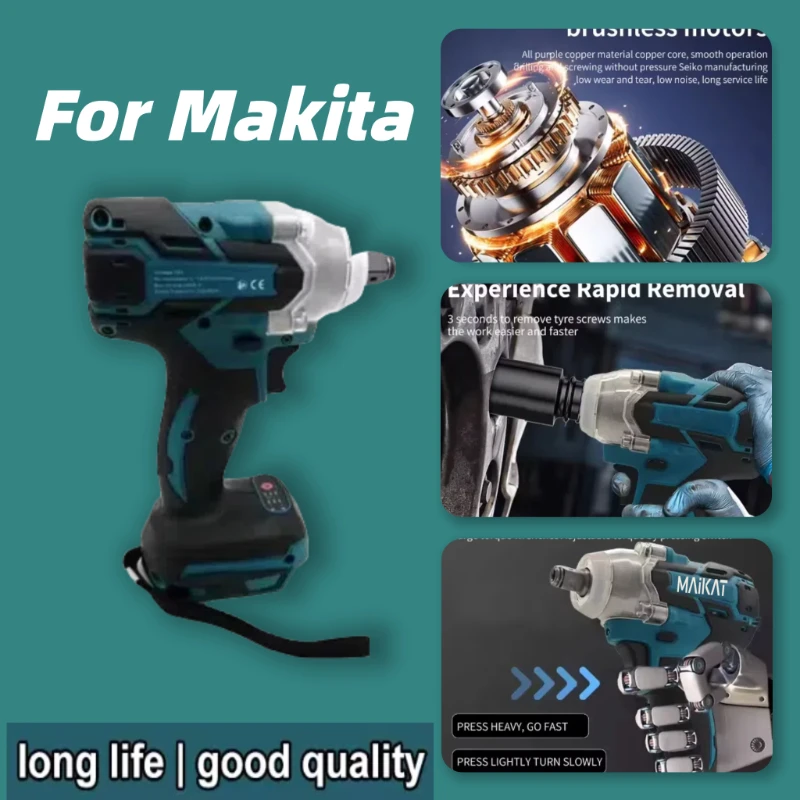 For Makita Professional Screwdriver Machine Brushless Electric Screwdriver Rechargable Drill Driver Compatible For Makita18V