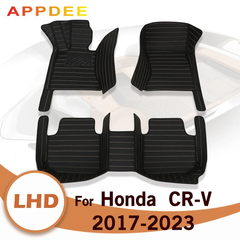 Car Floor Mats For Honda CRV 2017-2023 18 19 20 21 22 Custom Auto Foot Pads Automobile Carpet Cover interior accessories