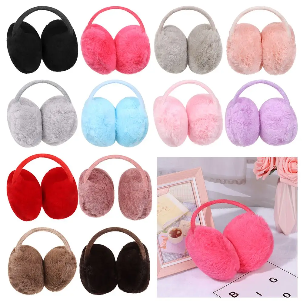 Winter Warm Ear Muffs Fluffy Cozy Plush Thicken Warm Earmuffs Outdoor Casual Soft Ear Protection Ear Muffs Men Women Earflaps