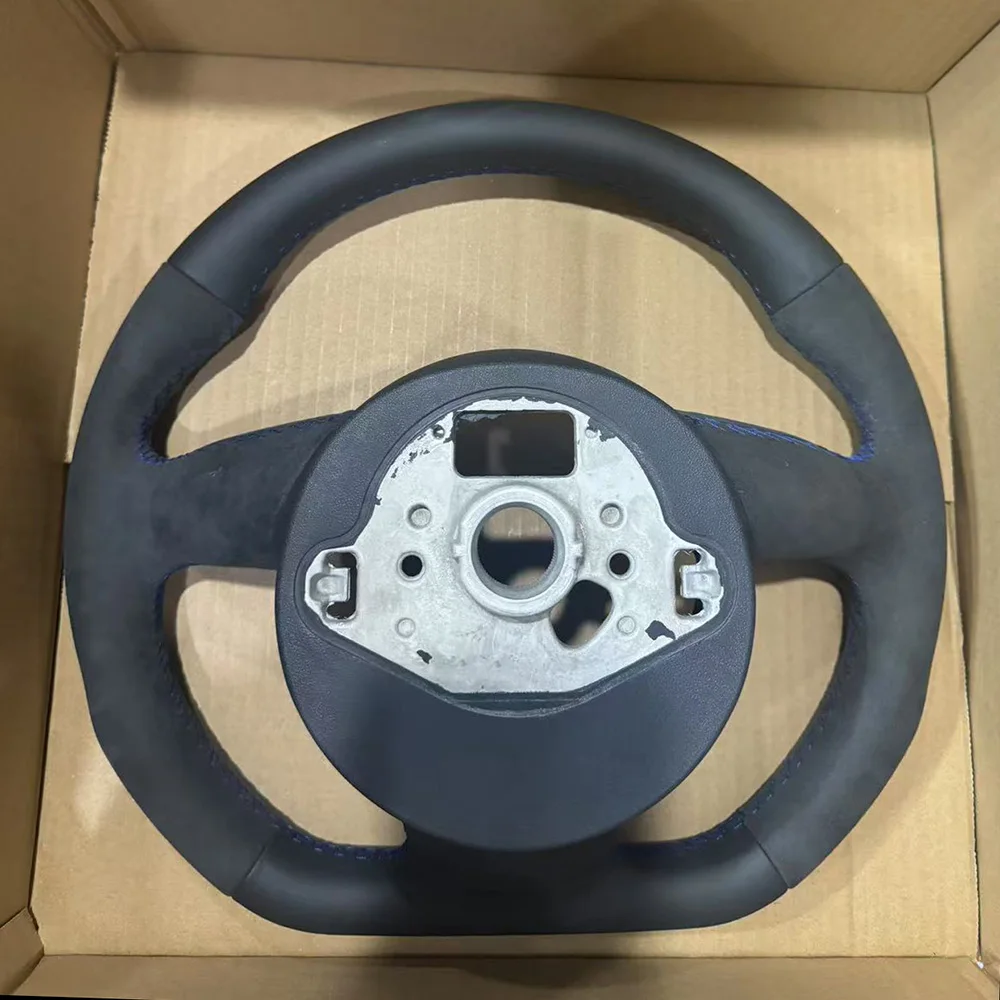 

For Audi A3 8V A4 B8 Assembly Half Alcantara Half Leather Steering Wheel with Key Frame Assembly