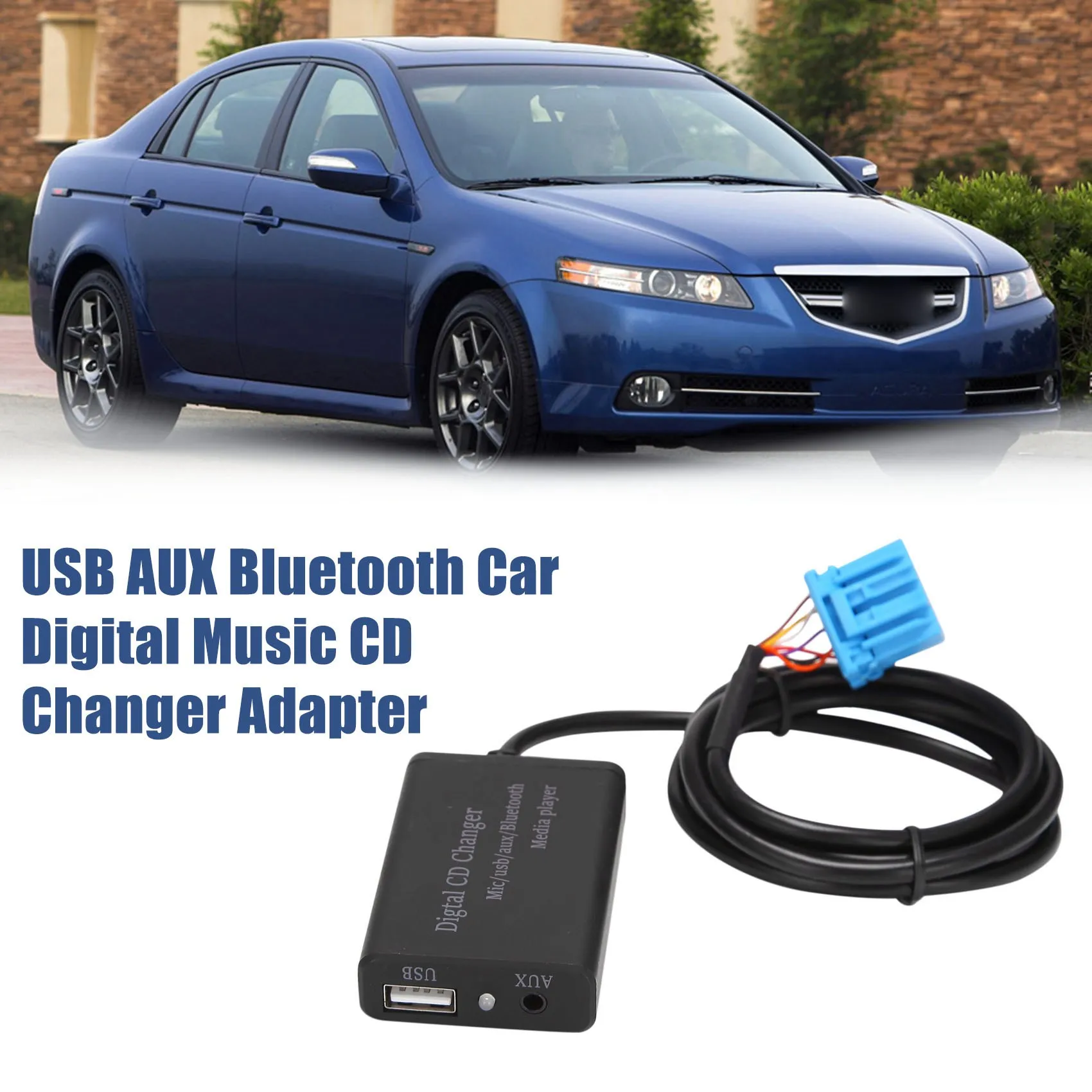 Car USB AUX Bluetooth Car Digital Music CD Changer Adapter for Accord