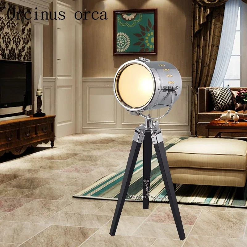 American retro probe desk lamp living room bedside lamp industry wind and iron works creative LED decorative table lamp