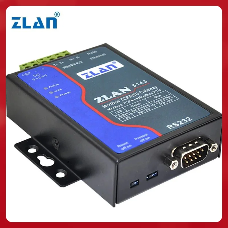 ZLAN5143 Modbus RTU TCP Gateway MQTT JSON RS232 RS485 RS422 Asli Ke Port Ethernet