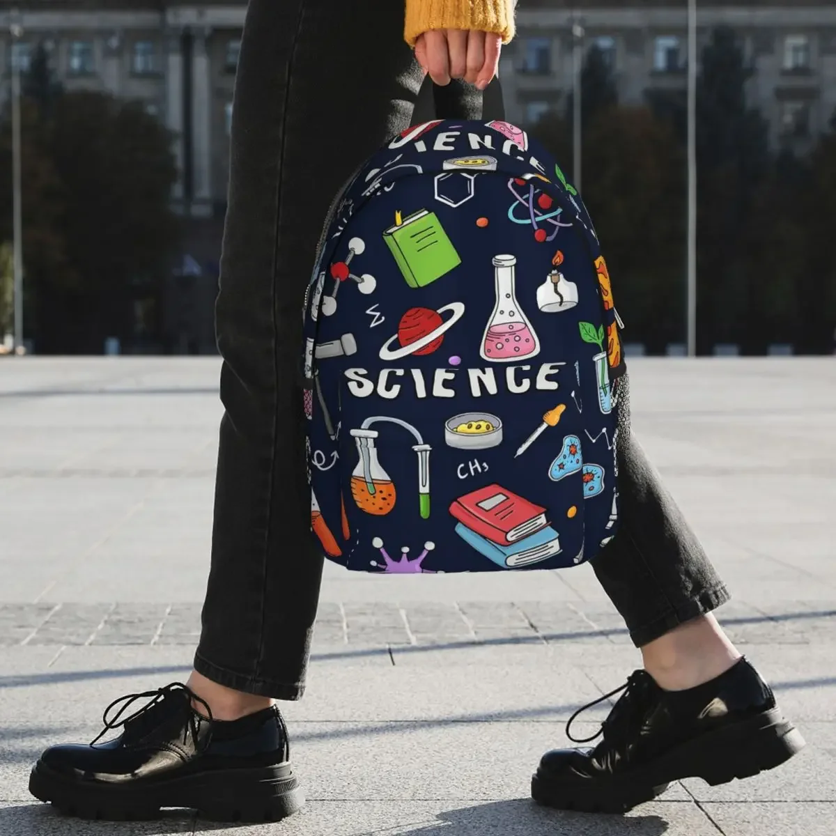 Mochilas de ciencia increíbles para adolescentes, mochila escolar de dibujos animados para estudiantes, mochila de viaje, bolso de hombro de gran capacidad