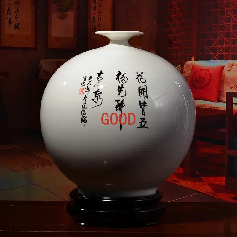 

Porcelain Hand Painted Vase Decoration Living Room Chinese Classical Decorative Crafts