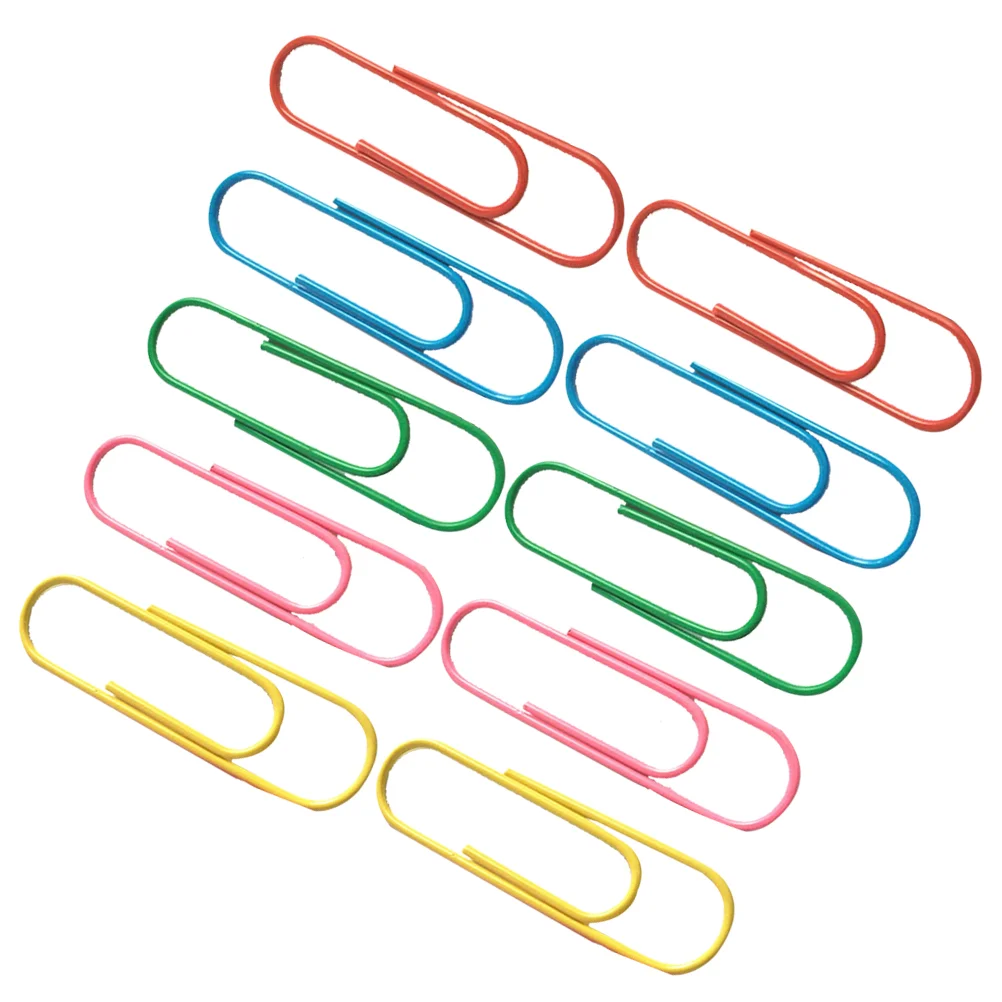 50 Pcs Photo Clip Paper Clips School Stationery Office Supply Overmolding Colorful