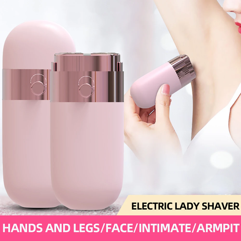

Mini Electric Shaver for Women Bikini Trimmer Body Epilator Portable Facial Hair Remover for Ladies Body Underarms Legs