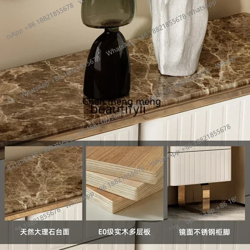 SS new style ss7486 Italian marble TV cabinet coffee table combination modern simple living room light luxury TV cabinetss 7486