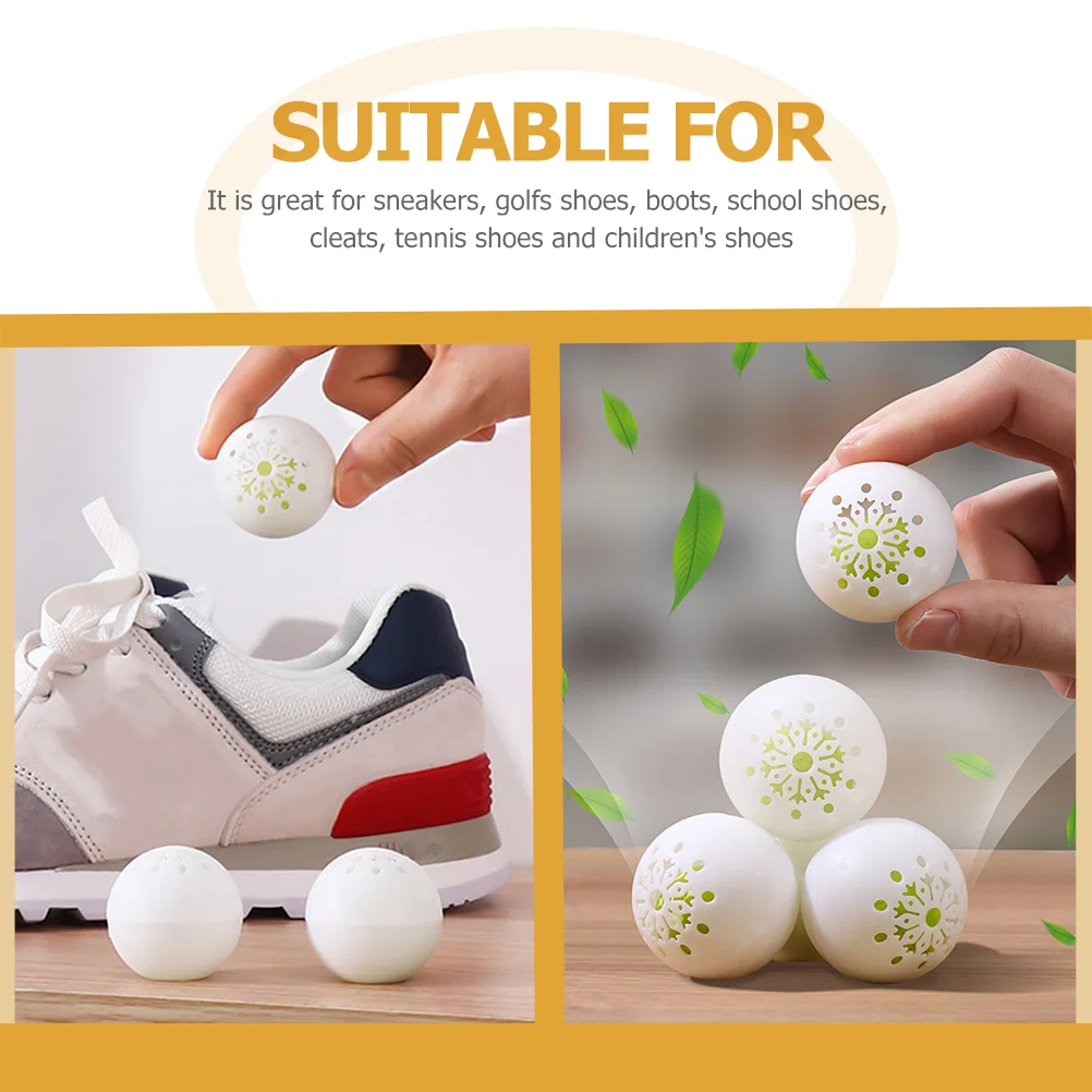 24 Pcs Shoe Deodorant Balls for Cabinets Sneakers Odor Air Freshener Portable Accessories Sports Gym Locker Closet