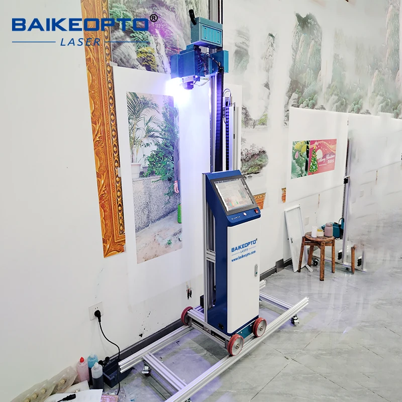 BK-H32X Toshiba Industrial Head UV Wall/Cabinet Printer, CMYK+White+Varnish, 3D Embossed Effect on Uneven Wall & Box