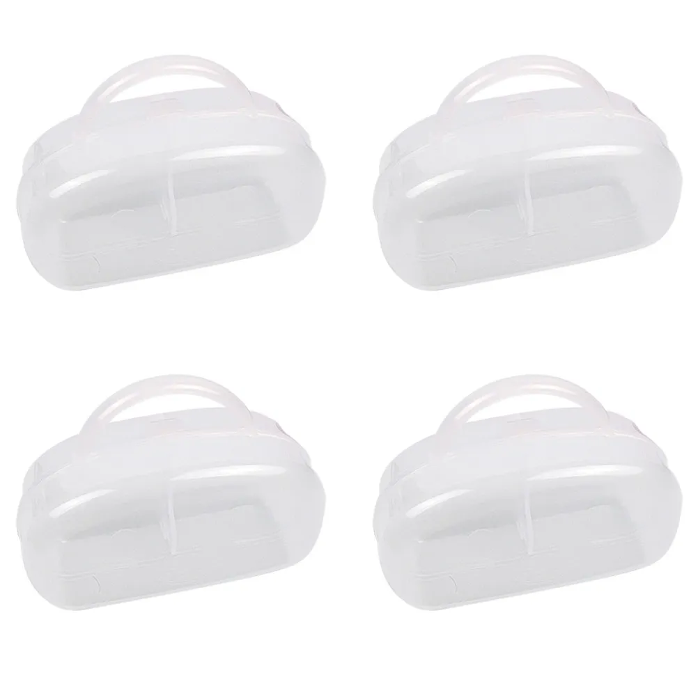 

4pcs Baby Pacifier Case Transparent Toddler Holder Dustproof Storage For Travel Stroller Bag Pacifier Container Teether Case