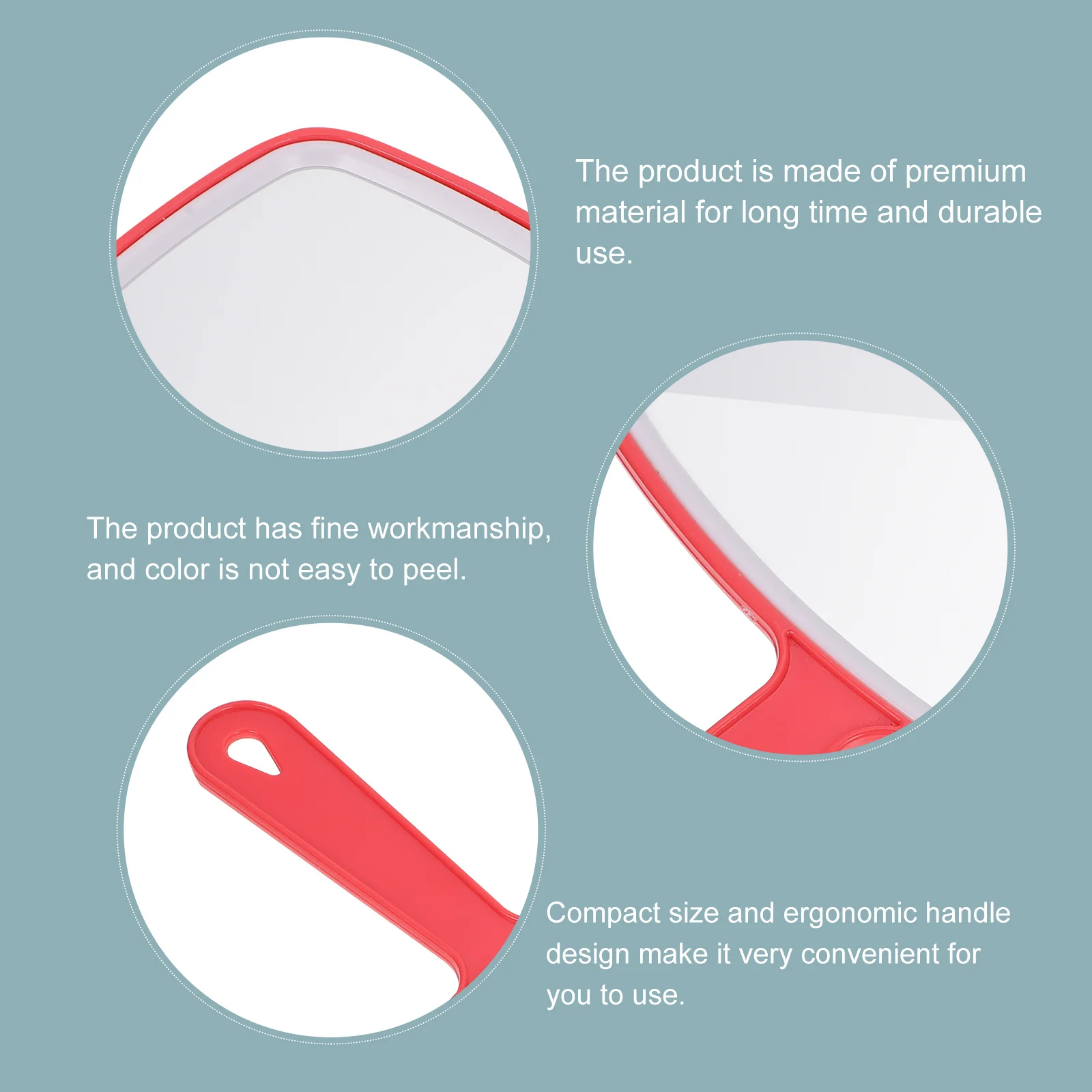 2 個のハンドヘルド化粧鏡ポータブル耐久性のあるコンパクトなデザイン旅行アクセサリー高精細バニティミラー