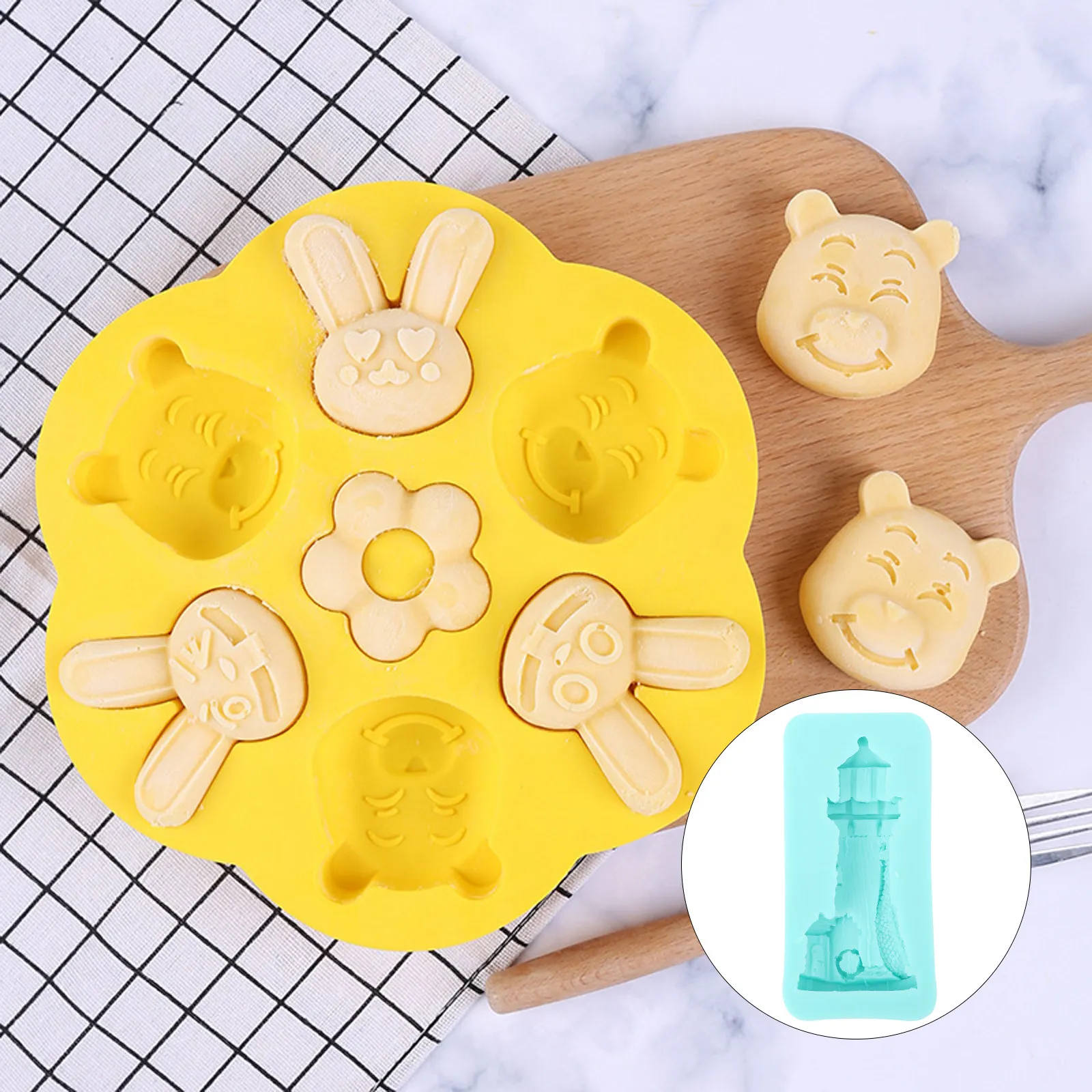 Premium Silicone Lighthouse Cake Mold Easy Clean Nonstick Perfect for Decorating Cakes Cupcakes Biscuits Dessert Creative Baking