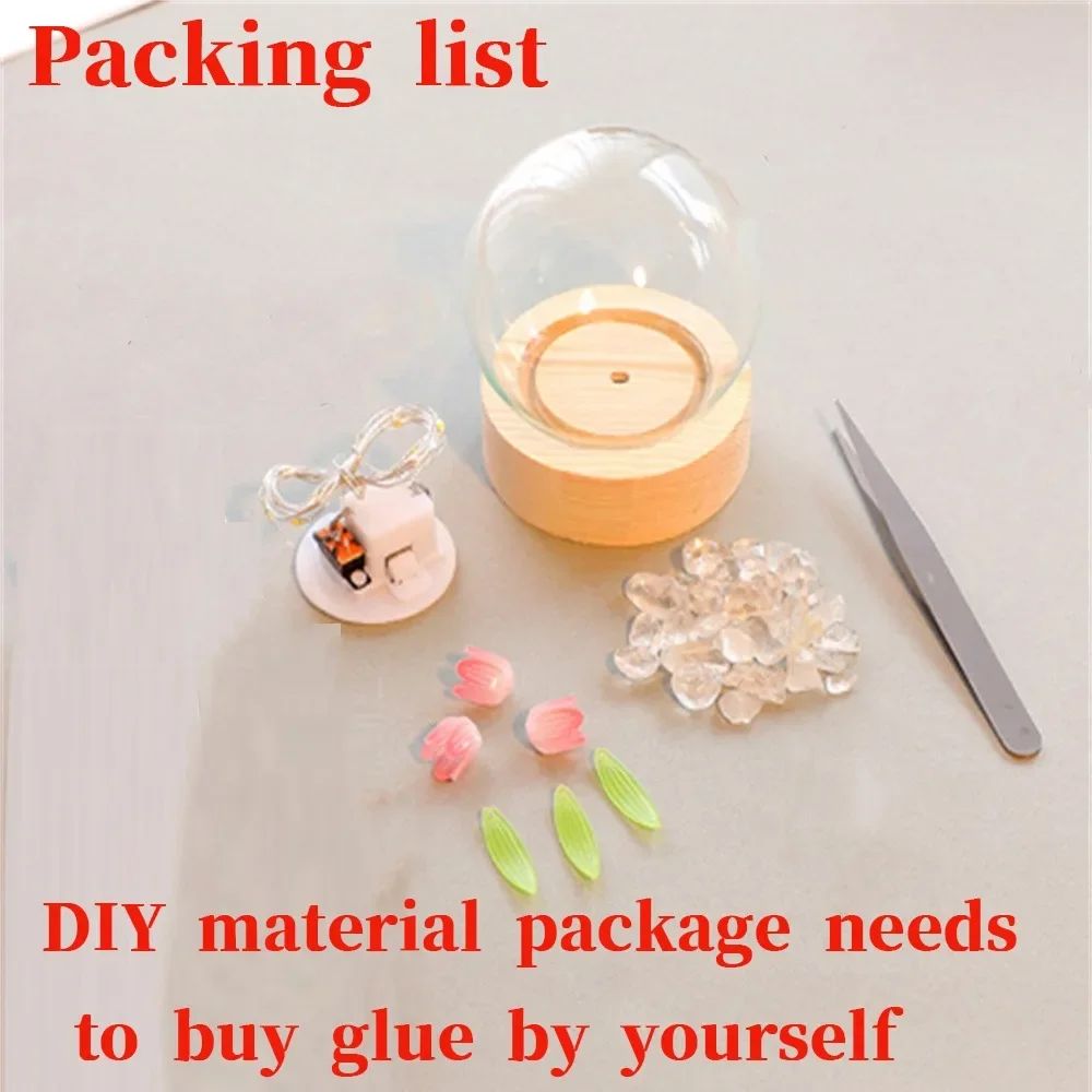 Tulipano Luce notturna Camera da letto carina Decorazione della stanza Lampada floreale Regalo di San Valentino Lampara Tulipanes Fidanzata Materiale fai da te fatto a mano