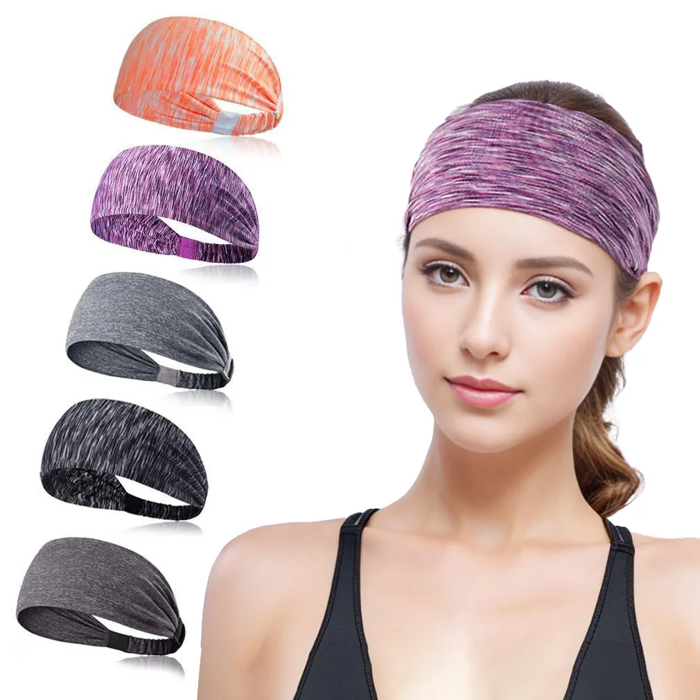 200Pcs Sweatband for Men Women Elastic Sport Hairbands Head Band Yoga Headbands Headwear Headwrap Sports Workout Hair Accessorie