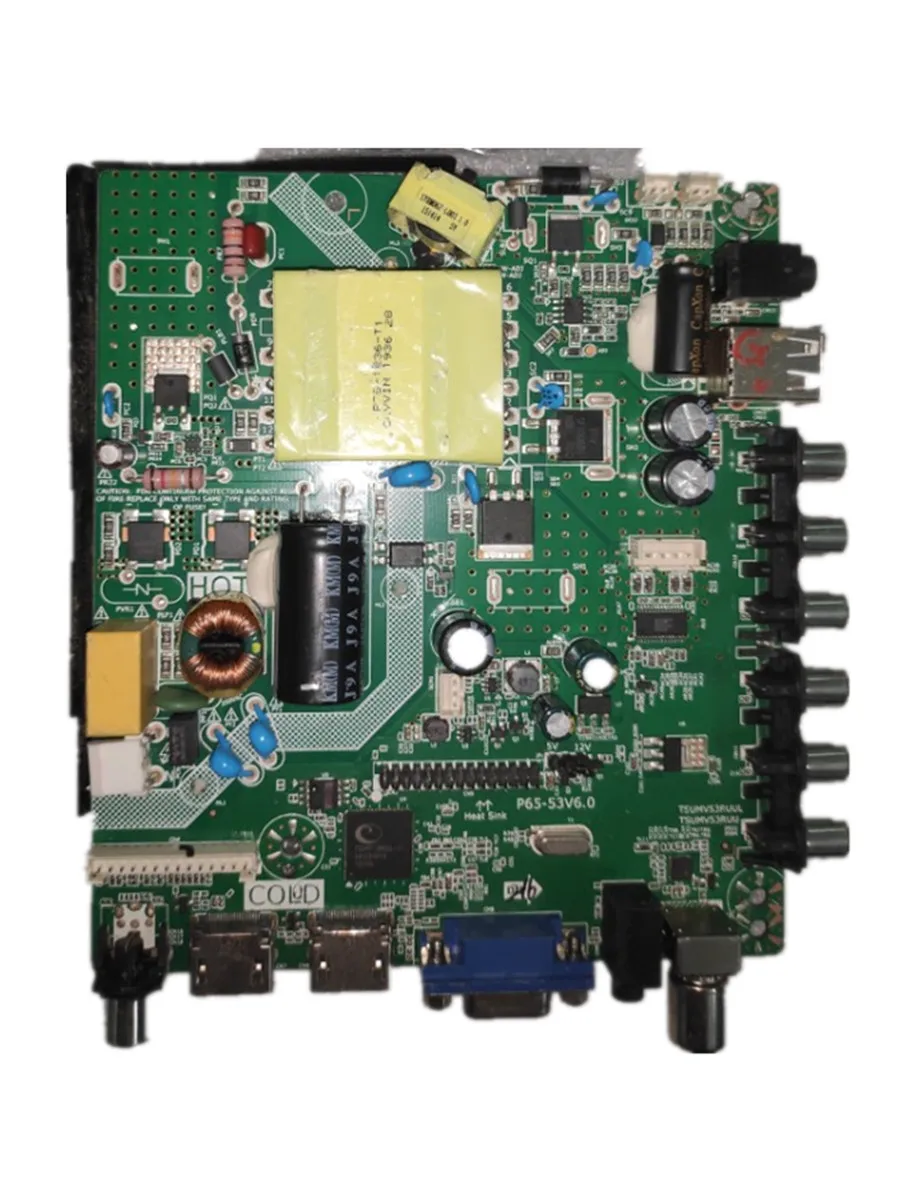 Spedizione gratuita! P65-53V6.0 scheda madre TV tre in uno con telecomando compatibile con vari schermi LED