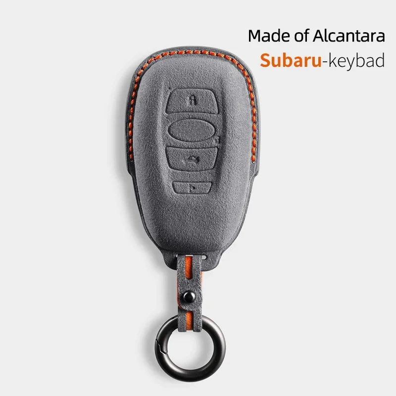 Car Key Case Cover Shell For Subaru BRZ Legacy SIT Forester Crosstrek   Remote Suede Keychain Protector Accessories 2020 2021 - view 3