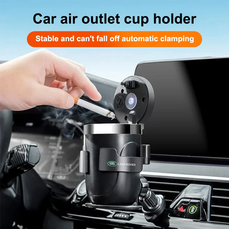 Multi-function Car Water Cup Holder Car Air Conditioning Outlet Ashtray Fixed Frame Fit For Land Rover Discovery Defender Evoque