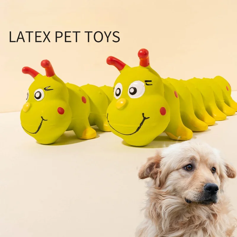 Latex toy caterpillar, slow rebound stress-relieving simulation caterpillar medium and large dog sound toy