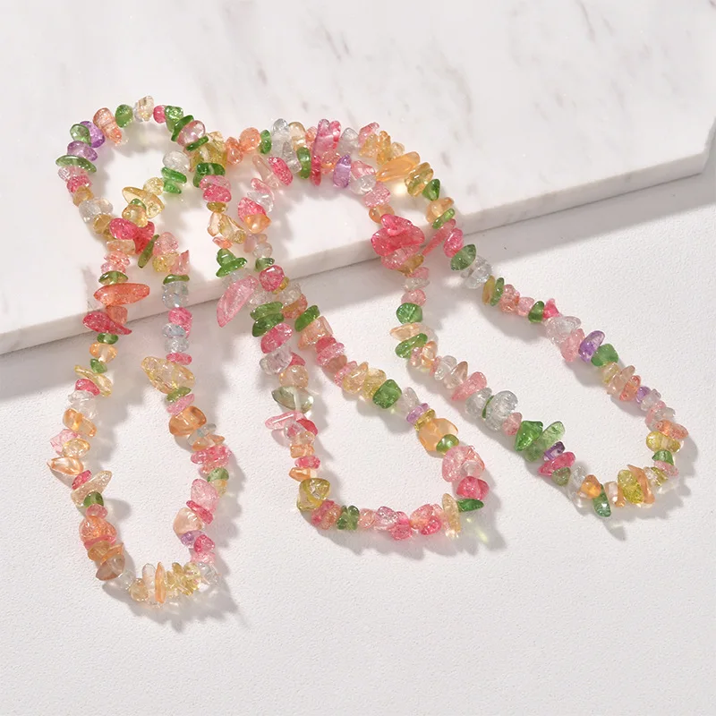 Colorful Popcorn Irregular Gravel Loose Beads Czech Crystal Glass Loose Spacer Beads for Jewelry Making Bracelet DIY Accessories