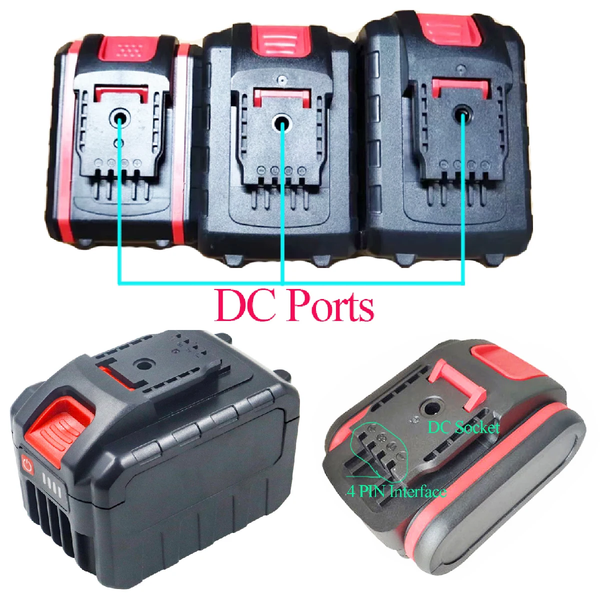 Kabelsplitter, verlängerter Leitungs-Gewichtsreduzierer-Adapter für Worx Lithium-Batterie, für DeWALT, für Milwaukee, für M18, für LXT-Maschine – Detail 3