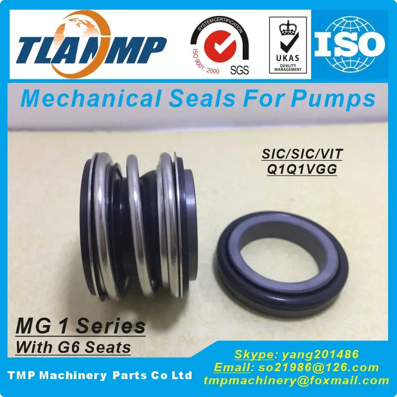 MG1/12-Z (MG1/12-G6) TLANMP  Mechanical Seals | MG1-12 with G6 stationary seat (Materia:SIC/SIC/VIT VIT)